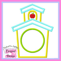 School House Circle Applique