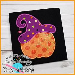 Witch Hat Pumpkin Applique